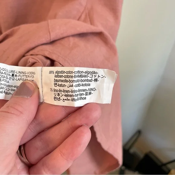 Zara | Linen Mauve Fit & Flare Dress | Size XS - Picture 12 of 13